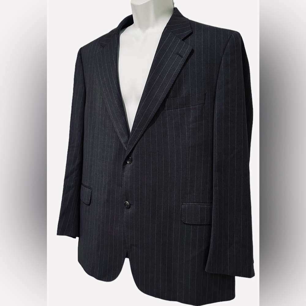 Jack Victor VIVALDI Loro Piana Blazer Jacket Gray Pinstripe Lightweight 46R